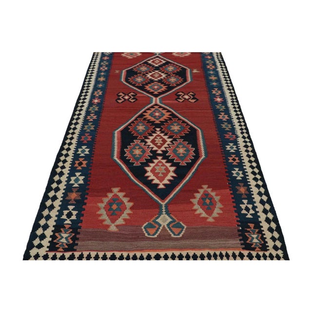 Tribal 1950s Vintage Afghani Tribal Kilim Rug With Open Field and Medallion From Rug & Kilim For Sale - Image 3 of 7