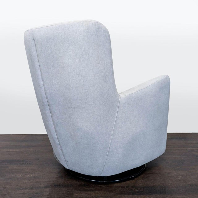 Pottery Barn Pottery Barn Kids Hart Light Grey Swivel Lounge Chair For Sale - Image 4 of 9