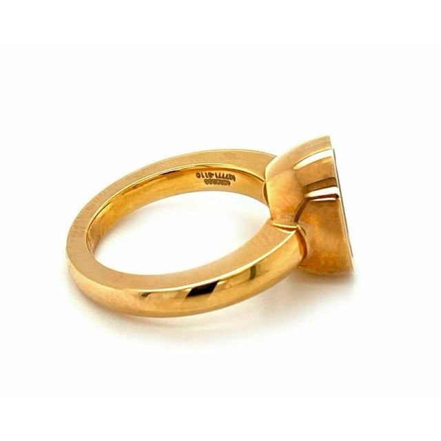 Metal Mid 20th Century Chopard Happy Diamond 18k Rose Gold Round Ring - Size 6.5 For Sale - Image 7 of 8