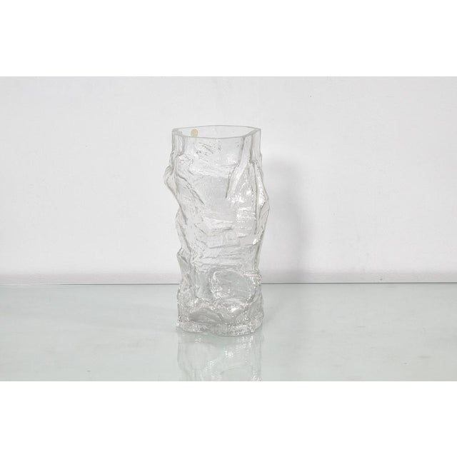 Mid-Century Glacier Glass Vase from Peill & Putzler, Germany, 1970s For Sale - Image 4 of 12