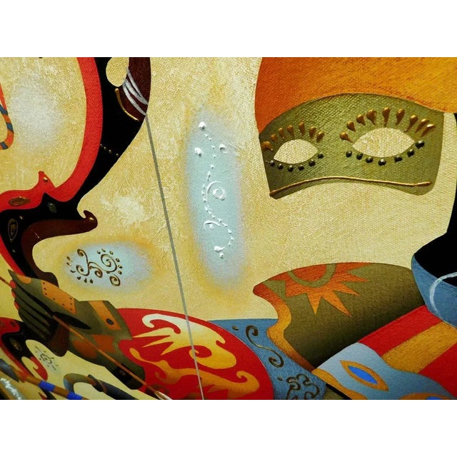2000 - 2009 Anton Arkhipov "The Hero" Hand Signed Painting on Canvas With Custom Framed H.Signed For Sale - Image 5 of 10