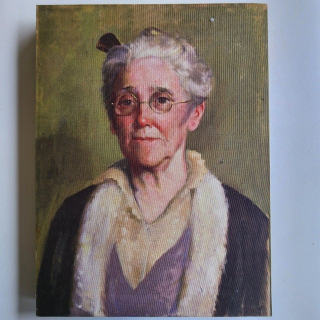 Mid 20th Century Mid 20th Century Woman's Portrait Print on Canvas For Sale - Image 5 of 5