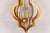 Mid 20th Century Mid Century Modern French Gilt Metal Three-Light Lantern with Scrolling Effects, Wired For Sale - Image 9 of 12