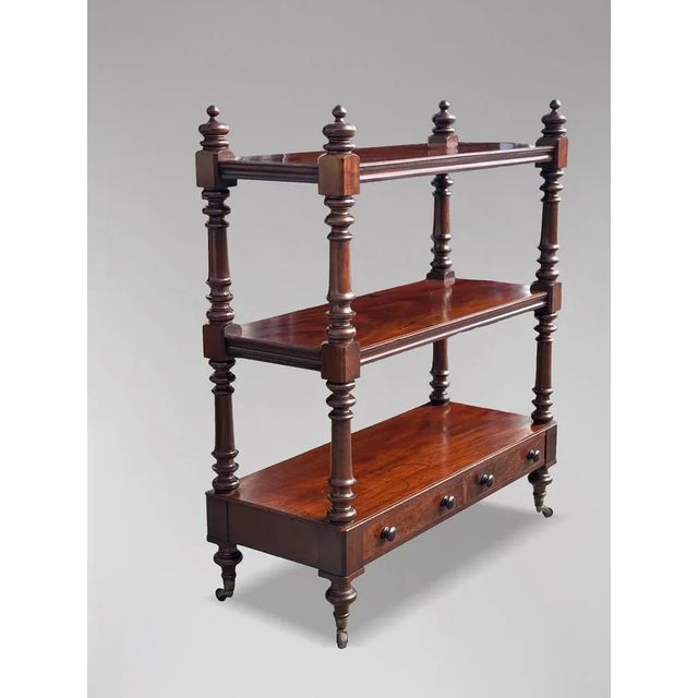 Superb Quality 19th-Century Victorian Period Three-Tier Mahogany Dumb Waiter A quality, 19th-century Victorian period,...