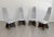 Adrian Pearsall Adrian Pearsall Vintage 1960s Bronzed Brutalist Dining Set With Striped Chairs For Sale - Image 4 of 11