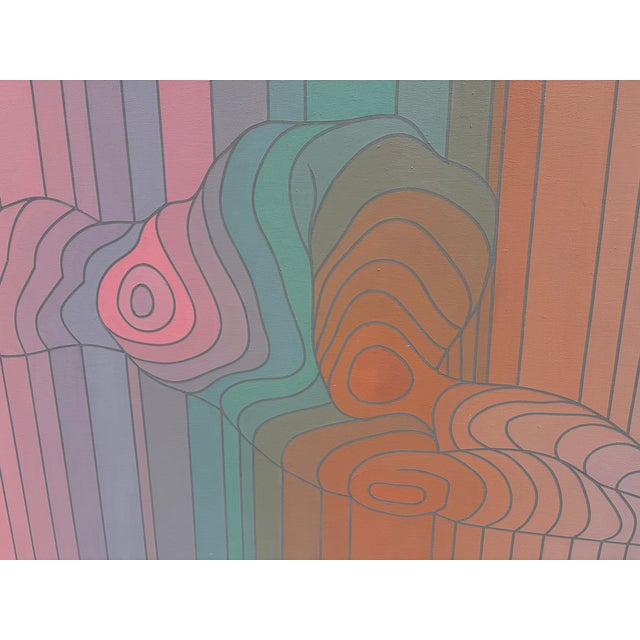 Modern Painting of Nude Female, 1982, Acrylic Over Canvas For Sale - Image 10 of 13