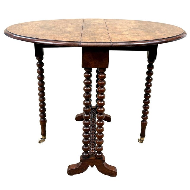 Late 19th Century Victorian Sutherland Coffee Table in Burr Walnut, 1870 For Sale - Image 5 of 13