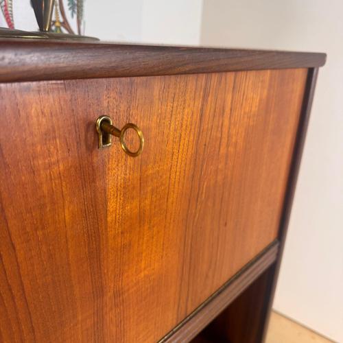 Wood Danish Vertical Teak Sideboard, 1960s For Sale - Image 7 of 10