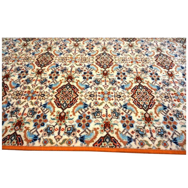 Vintage Persian Tabriz Taba Tabai Wool 3x10 Orange & Ivory Handmade Runner Rug #1144063 For Sale - Image 11 of 12