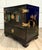 Vintage Chinese Hand-Painted Black Lacquer Chinoiserie Nightstand Side Cabinet For Sale - Image 16 of 17