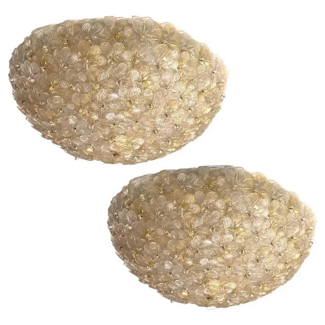 Murano Glass Ceiling Light by Barovier & Toso, 1960s For Sale - Image 11 of 11