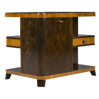 Art Deco Bar Cabinet with Inlays, 1930s For Sale