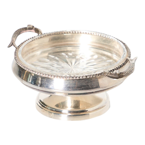 1940s Mid-Century Modern Individual Caviar Server Silver Plate