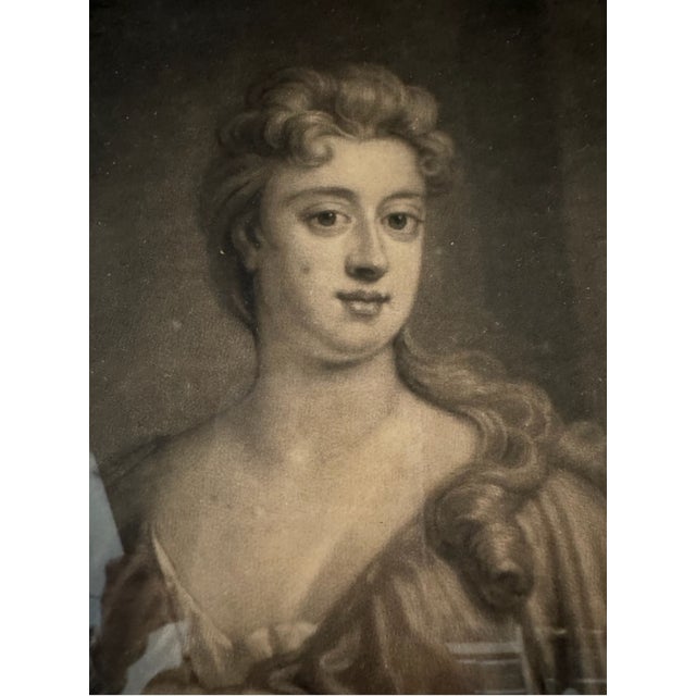 Early 18th-century English mezzotint engraving titled The Right Honourable Ann Lady Torrington, engraved by J. Smith in...