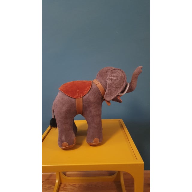 Textile Vintage Elephant in Suede, 1970s For Sale - Image 7 of 9
