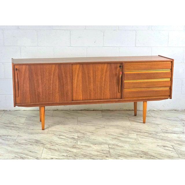 Beautiful Danish Teak Credenza In The Style Of Omann Jun For Prins Møbler. Retains Both Original Keys & Is In Great...