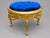 1980s Italian Rococo Gold Beech Blue Velvet Bench - 1 Pc For Sale - Image 9 of 12