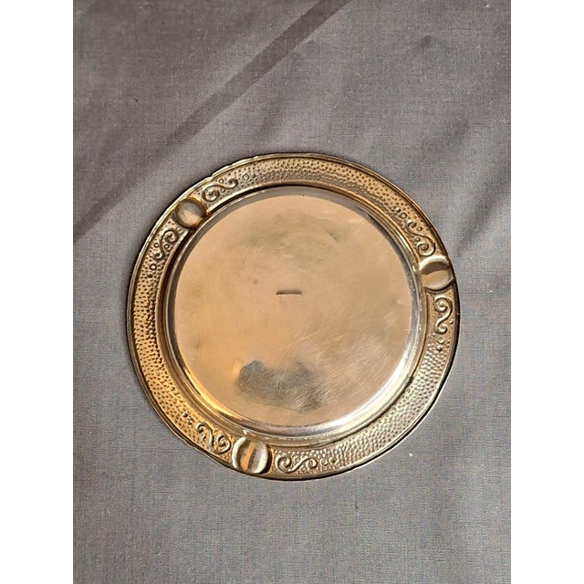 Antique Bezalel Jerusalem Sterling Silver Kiddush Cup Saucer Plate Judaica 925 For Sale - Image 10 of 14