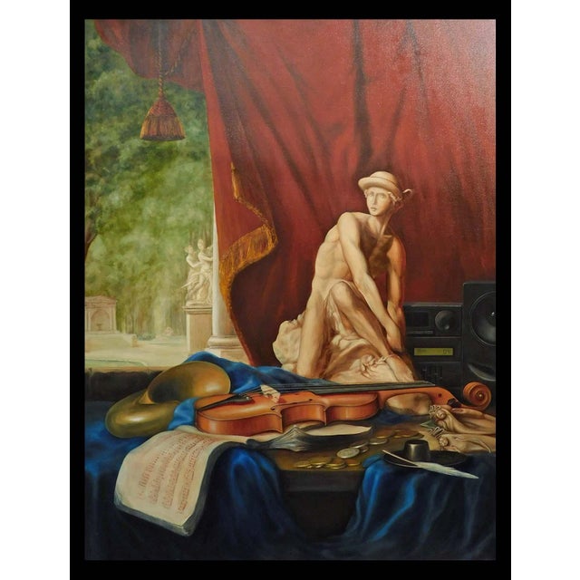 "Marriage of Figaro and Old Money" by Fazly Original Oil on Canvas Hand signed by the artist Image Size: 48" x 36" Framed...