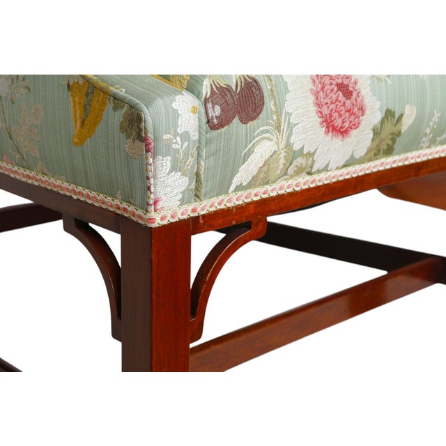 George III Style Upholstered Arm Chair For Sale In Tampa - Image 6 of 8