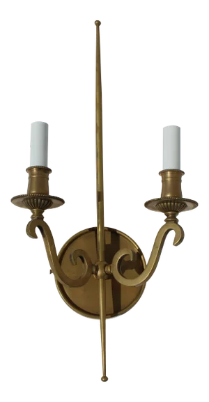 Mid-Century Modern Solid Brass Single Sconce