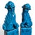 Hollywood Regency Vintage Pair of Turquoise Glaze Chinese Foo Dogs For Sale - Image 3 of 10