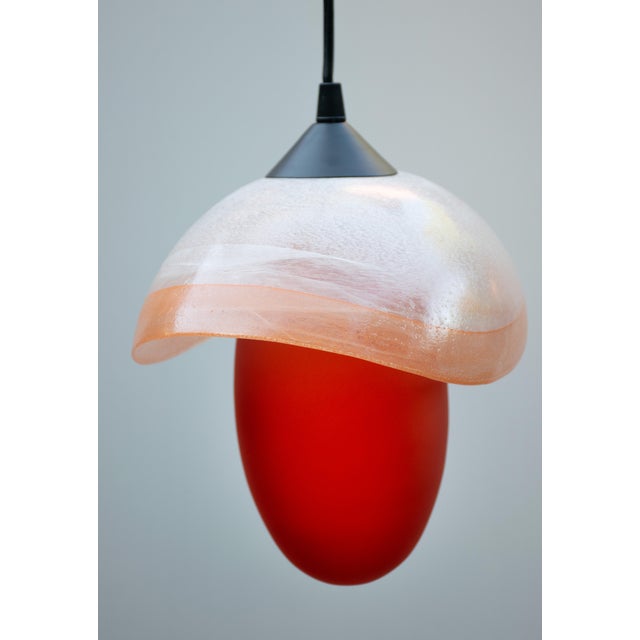 Iconic lamp designed by Mariana Iskra for Ribo the Art of Glass. Made of G9 glass. Ideal for an entryway or above a table...