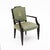 Art Deco Set of Four French Art Deco Ebonized Wood and Green Upholstered Armchairs For Sale - Image 3 of 9