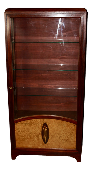 Art Deco Marquetry Display Case, 1925