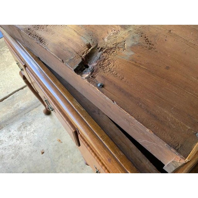 Late 18th Century Flat Top Curly Maple Highboy For Sale - Image 11 of 16