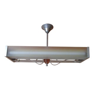 Bauhaus Neon Ceiling Lamp with Pink Glass Globe, 1920s For Sale