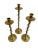Campaign Set of Three Mid 20th Century Brass Barley Twist Candlesticks For Sale - Image 3 of 10