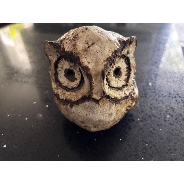 Ceramic Owl by Sabine Puschmann in Stoneware, 2000 For Sale - Image 9 of 9
