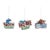 Score big this holiday season with this set of Glass Sports Ornaments! Each 3.5-inch ornament features a classic sports-...