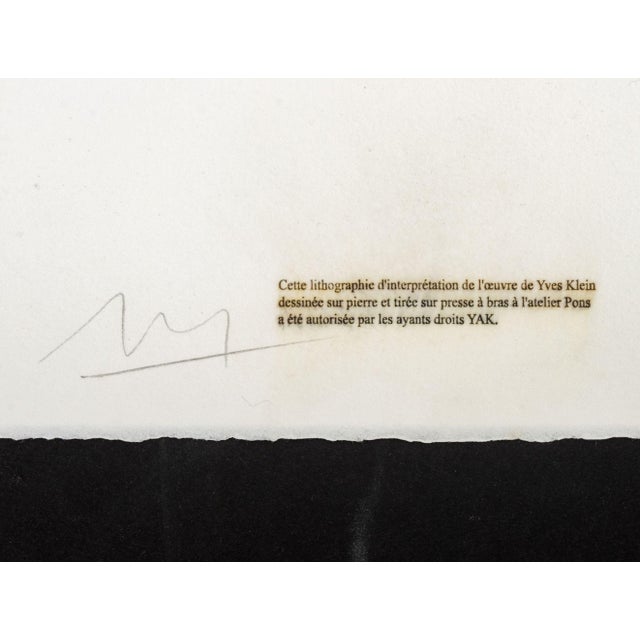 Blue Yves Klein "Monique" Lithograph in Colors, 2004 For Sale - Image 8 of 10