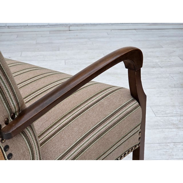 Danish Two-Seater Sofa in Beige Furniture Wool Fabric, 1950s For Sale - Image 12 of 18