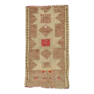 Vintage Mini Turkish Rug For Sale