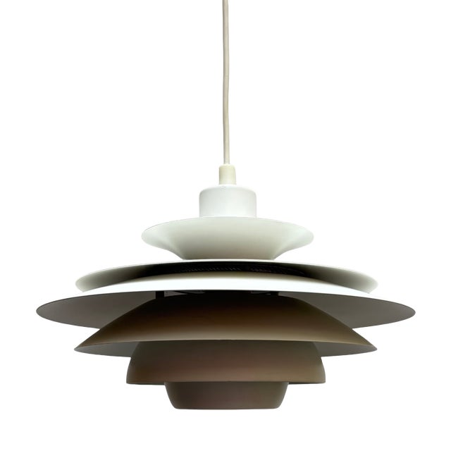 Vintage Pendant Lamps from Jeka Metaltryk, 1970s, Set of 2 For Sale