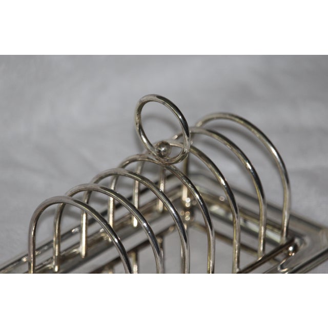 Silver Toast Rack with Tray, 1950s For Sale - Image 11 of 17