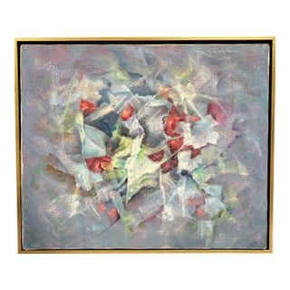 Vintage Contemporary Abstract Oil Painting Marion De Sola Mendes For Sale