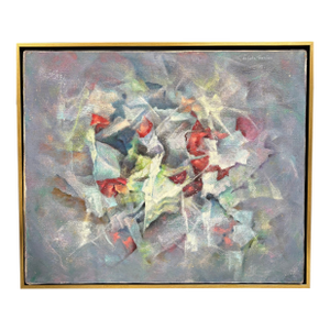 Vintage Contemporary Abstract Oil Painting Marion De Sola Mendes