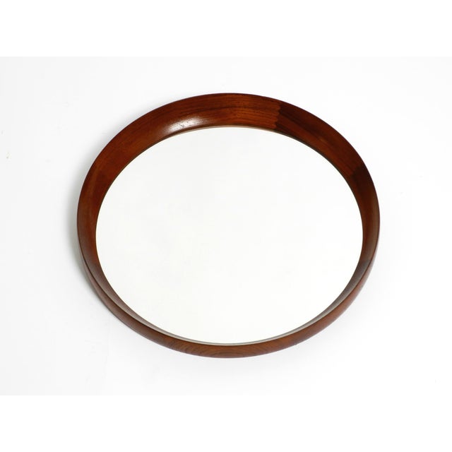 Danish Round Teak Wall Mirror, 1960s For Sale - Image 12 of 15