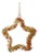 Festive Beaded Ornaments with Red Berries, Set of 12, Gold Star, 6" For Sale