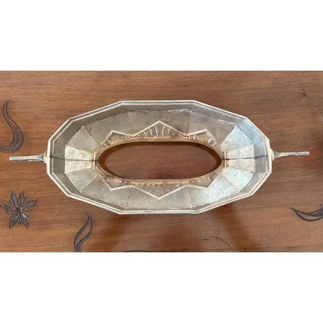 French Art Deco Silver-Plated and Glass Centerpiece by Orfèvrerie Dilecta, 1930s For Sale - Image 15 of 18