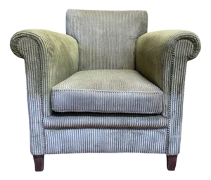 Art Deco Corduroy Club Armchair