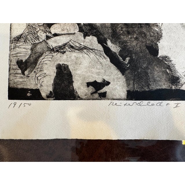 Mid 20th Century Large 21x15 Signed 1965 Abstract Etching "Reizendleadt I" Ltd Ed 19/150 MCM For Sale - Image 5 of 5