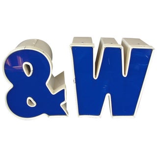 Industrial Box Letters From Lighted Sign For Sale