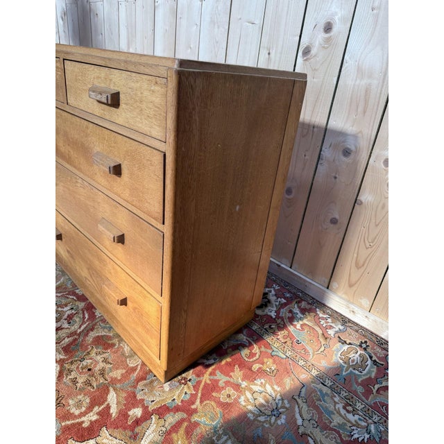 1950s Vintage Oak Chest of Drawers, 1950 For Sale - Image 5 of 9