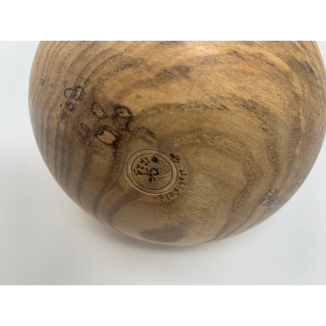 Brown Vintage Wooden Vessel With Pointed Lid For Sale - Image 8 of 11