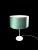Rare table lamp - table lamp Design Svensson & Yngve Sandström for Bergboms, great design with green original screen and...